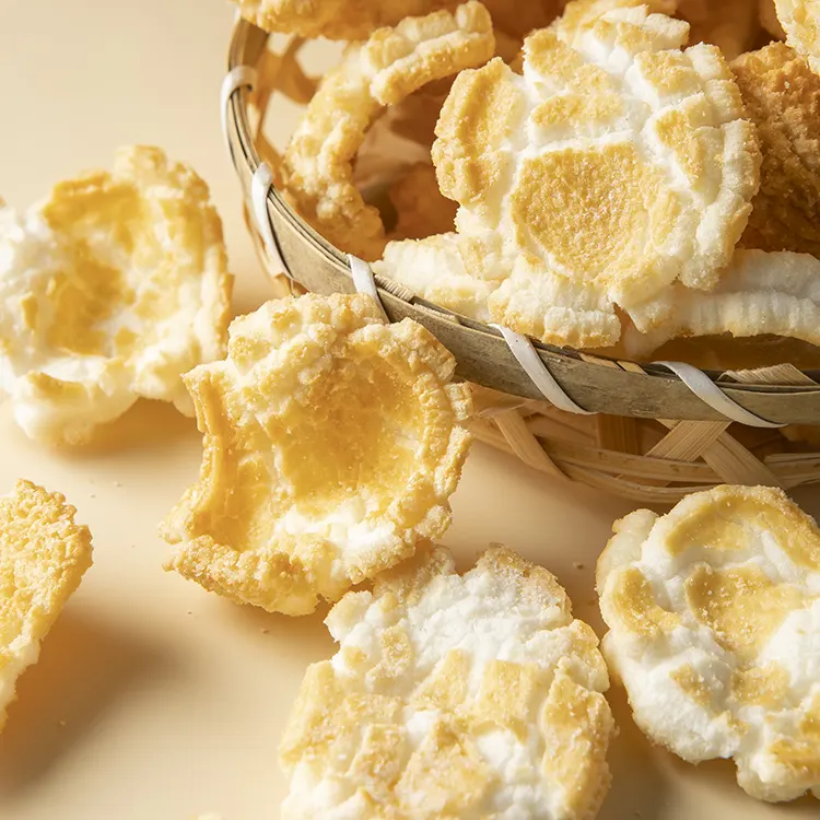 Fette di cracker di riso aromatizzati al tuorlo d'uovo salato da 2,5 kg