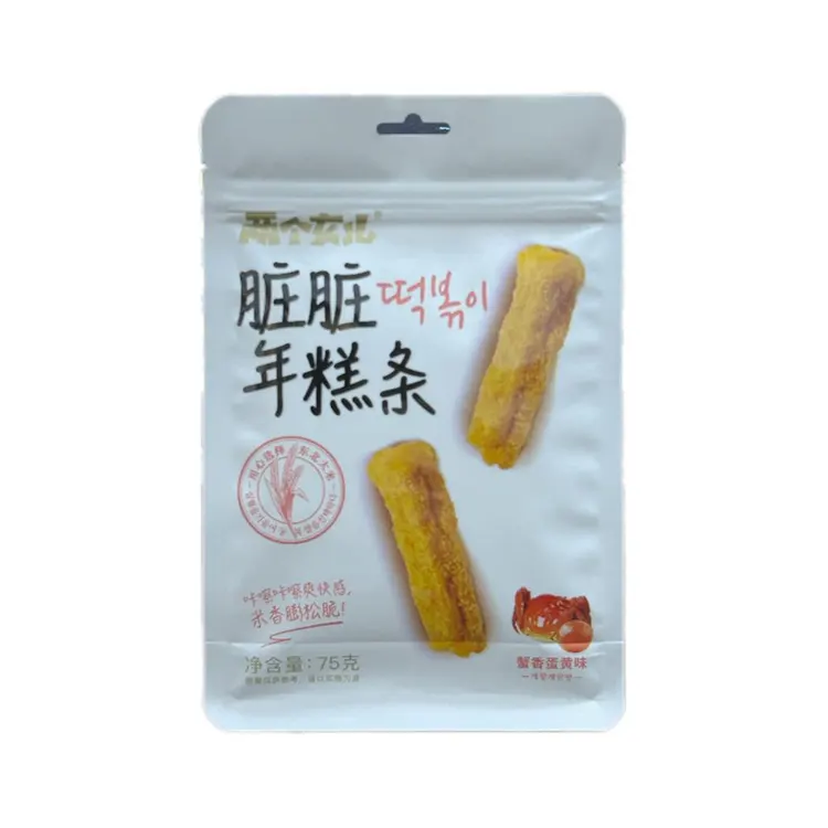 Strisce di cracker di riso al gusto tuorlo d'uovo al gusto di granchio da 75 g